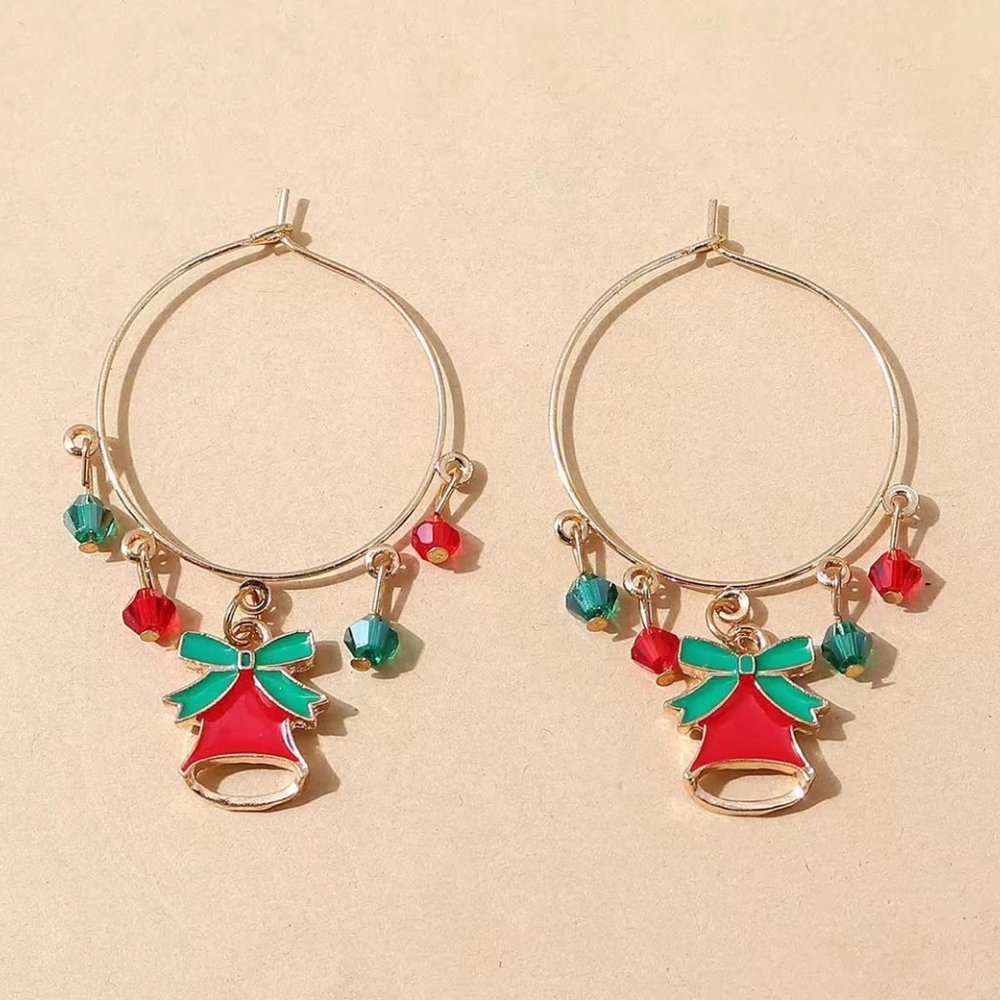 Christmas Crystal Glass Earrings
